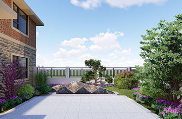 焦作中華新天地別墅庭院設(shè)計