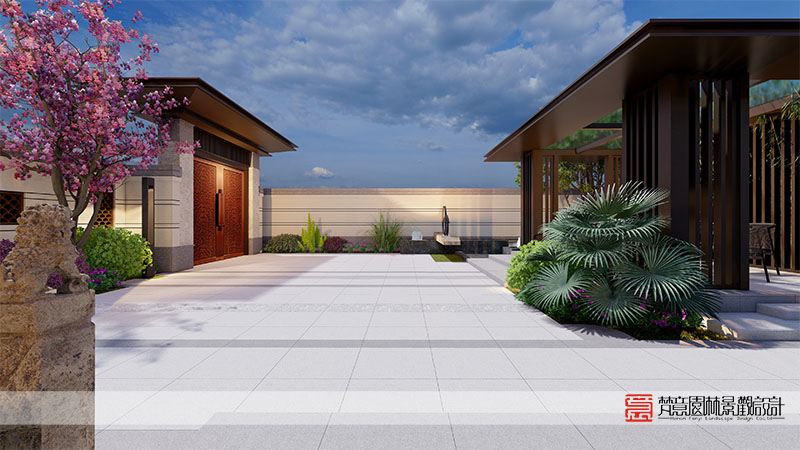 鄭州京水花園240平米別墅庭院設(shè)計 鄭州京水花園240平米別墅庭院設(shè)計